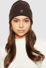 KnowledgeCotton Apparel KnowledgeCotton, Knitted Rib Beanie, chocolate plum