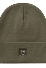 KnowledgeCotton Apparel KnowledgeCotton, Knitted Rib Beanie, dark olive