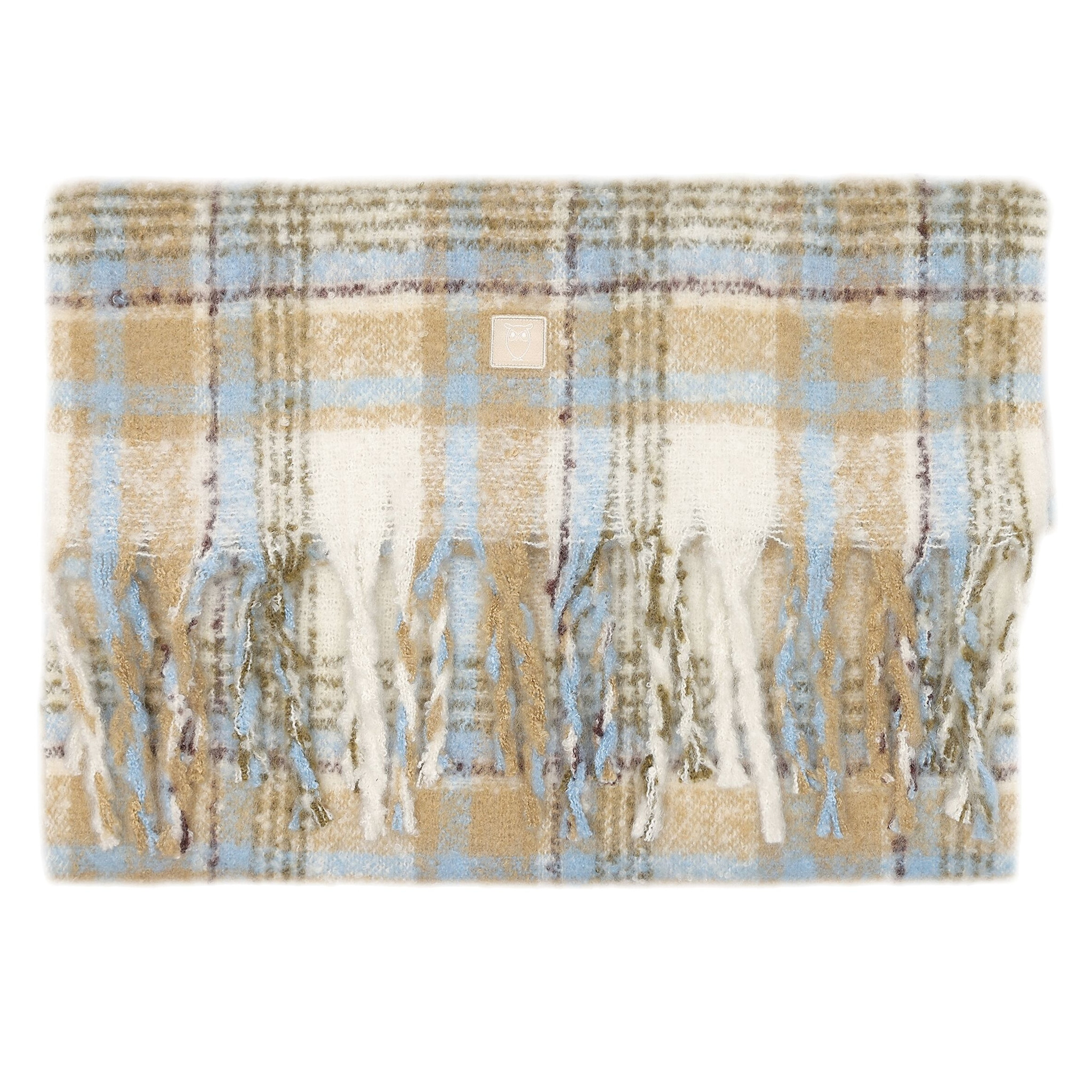 KnowledgeCotton Apparel KnowledgeCotton, Checked Scarf, beige