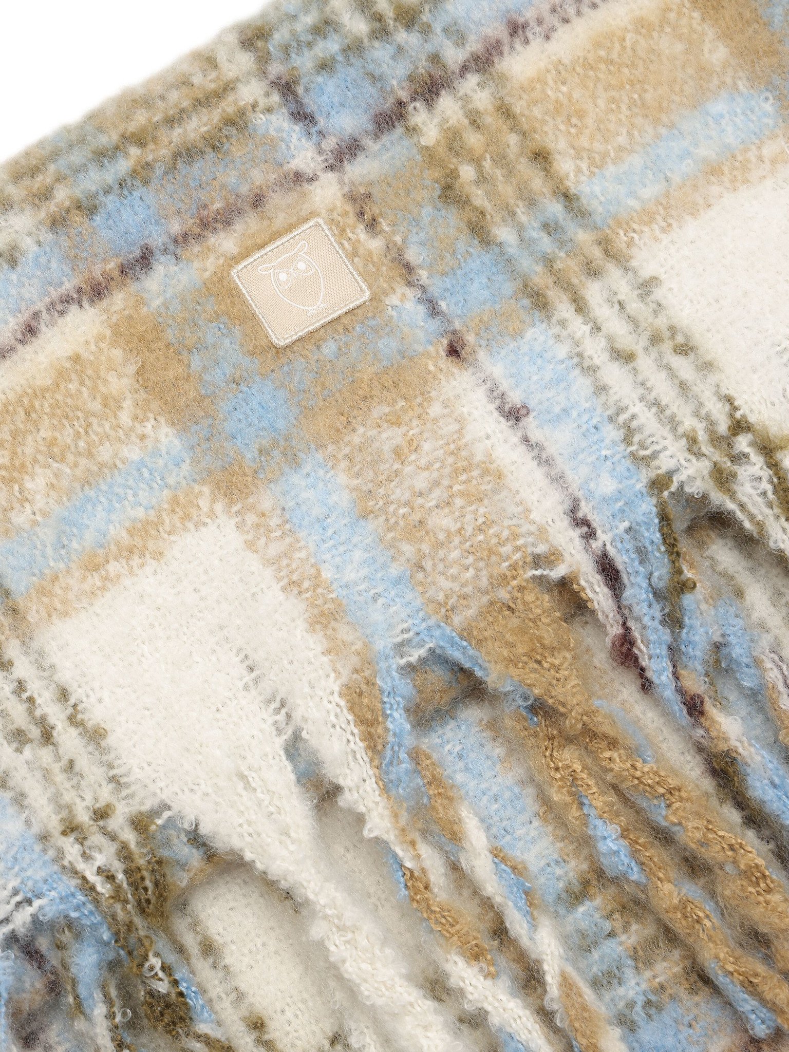 KnowledgeCotton Apparel KnowledgeCotton, Checked Scarf, beige