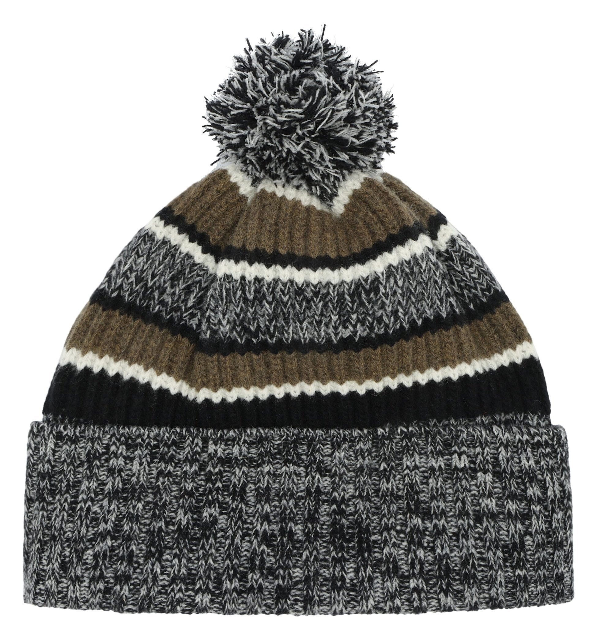 KnowledgeCotton Apparel KnowledgeCotton, PomPom Beanie, green stripe