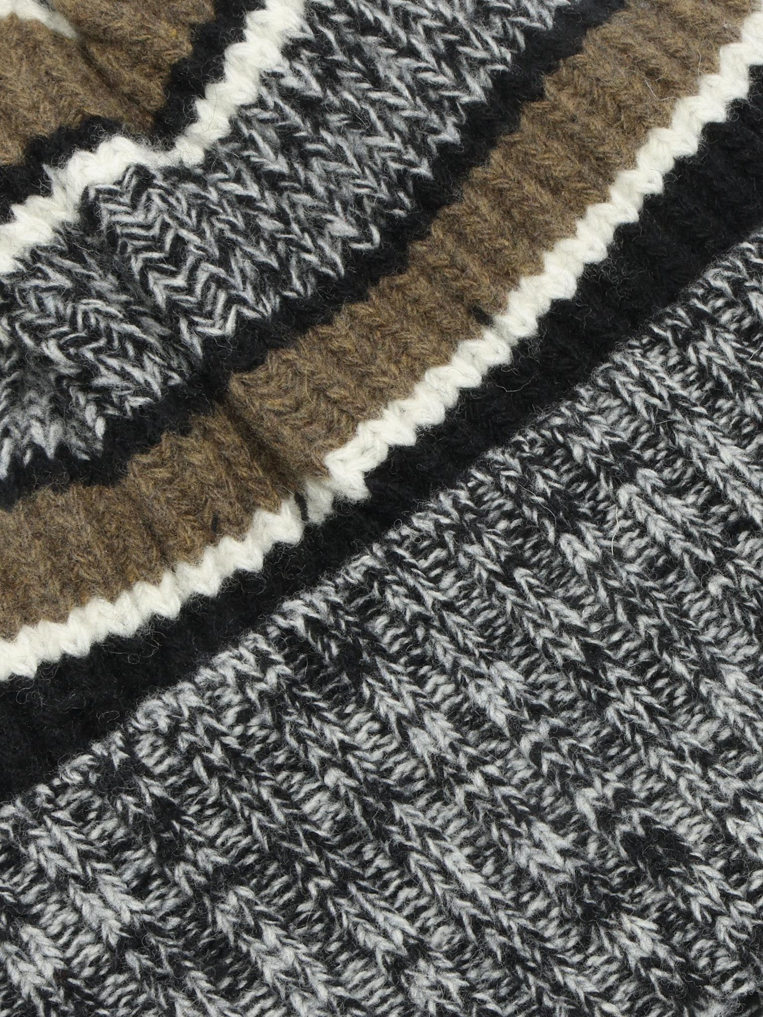 KnowledgeCotton Apparel KnowledgeCotton, PomPom Beanie, green stripe