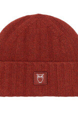 KnowledgeCotton Apparel KnowledgeCotton, Wool Rib low Beanie, fired brick
