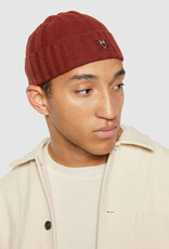 KnowledgeCotton Apparel KnowledgeCotton, Wool Rib low Beanie, fired brick
