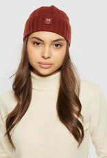 KnowledgeCotton Apparel KnowledgeCotton, Wool Rib low Beanie, fired brick