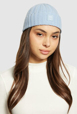 KnowledgeCotton Apparel KnowledgeCotton, Wool Rib low Beanie, asley blue