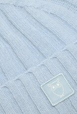 KnowledgeCotton Apparel KnowledgeCotton, Wool Rib low Beanie, asley blue