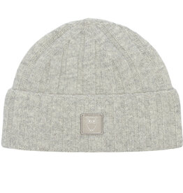 KnowledgeCotton Apparel KnowledgeCotton, Wool Rib low Beanie, grey melange