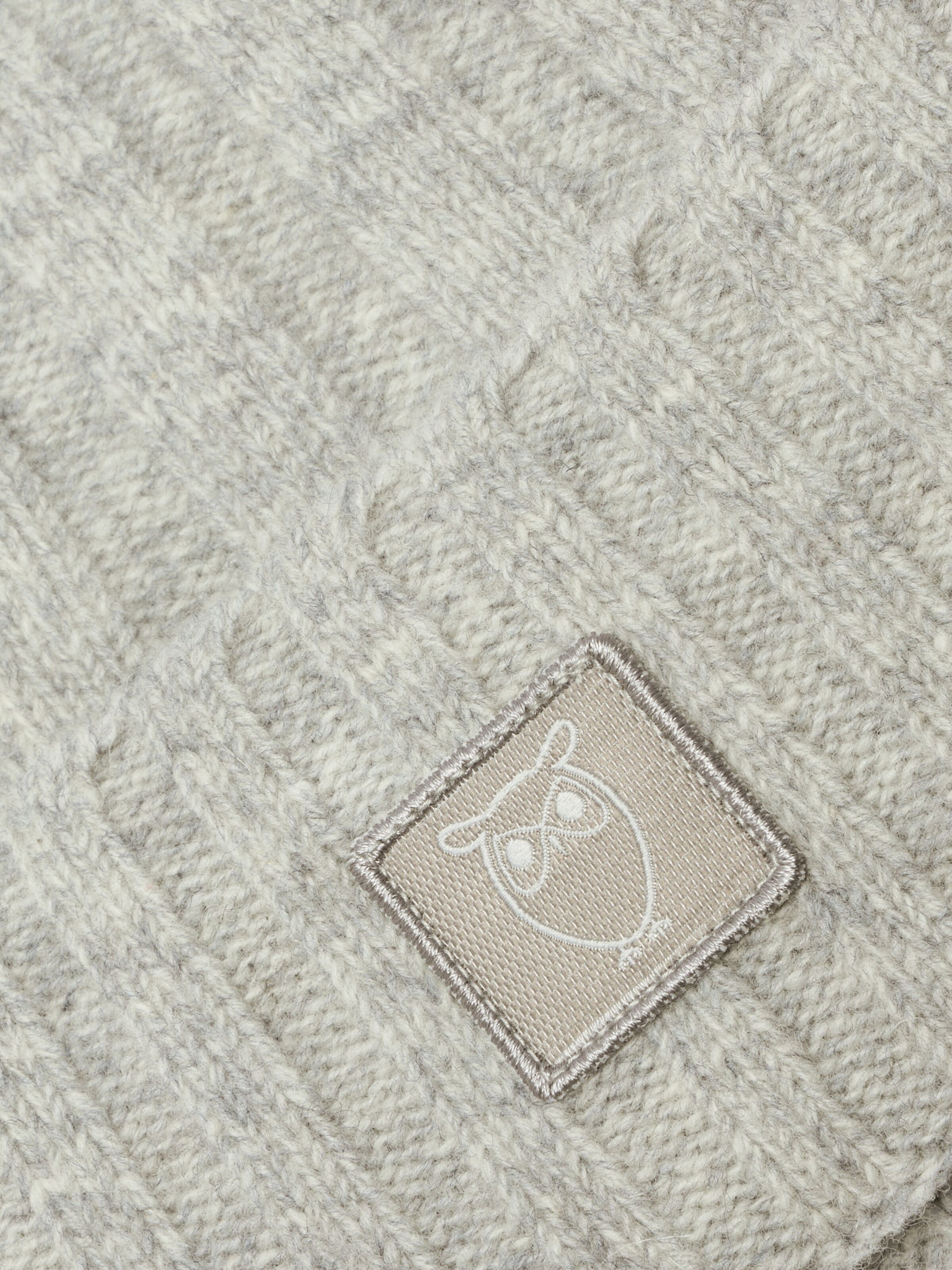 KnowledgeCotton Apparel KnowledgeCotton, Wool Rib low Beanie, grey melange