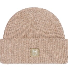 KnowledgeCotton Apparel KnowledgeCotton, Wool Rib low Beanie, kelp melange