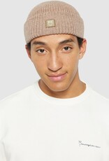 KnowledgeCotton Apparel KnowledgeCotton, Wool Rib low Beanie, kelp melange