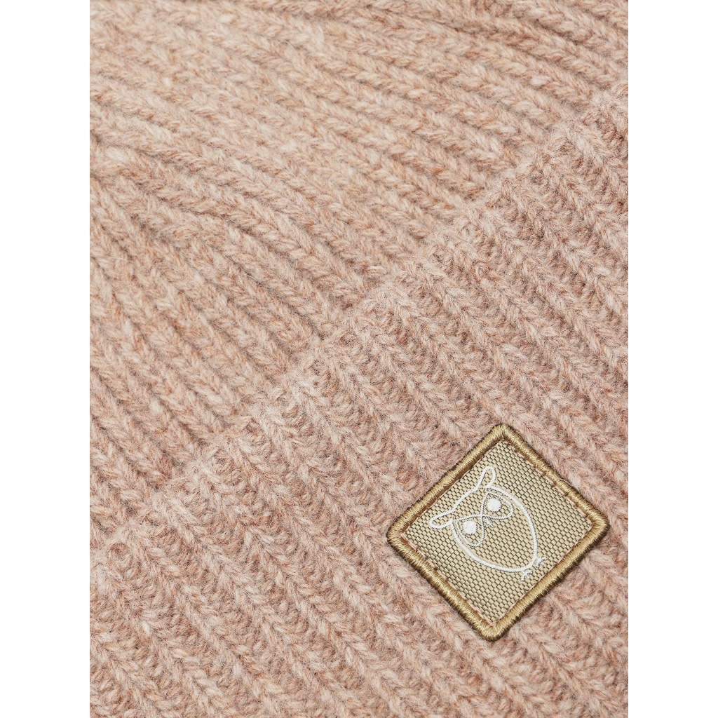 KnowledgeCotton Apparel KnowledgeCotton, Wool Rib low Beanie, kelp melange