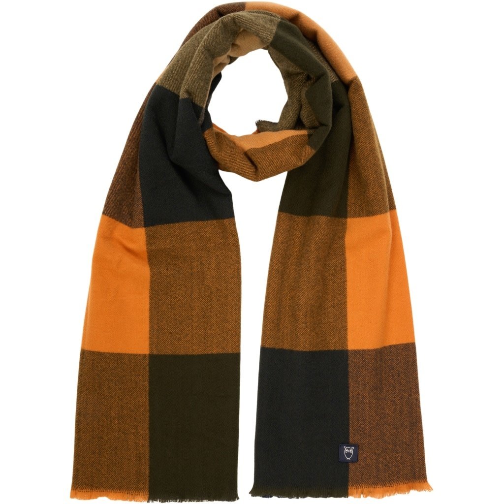 KnowledgeCotton Apparel KnowledgeCotton, Big Check Scarf, desert sun