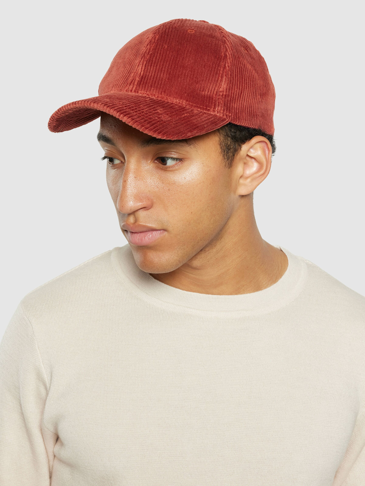 KnowledgeCotton Apparel KnowledgeCotton, 8 Wales Cord Cap, fired brick