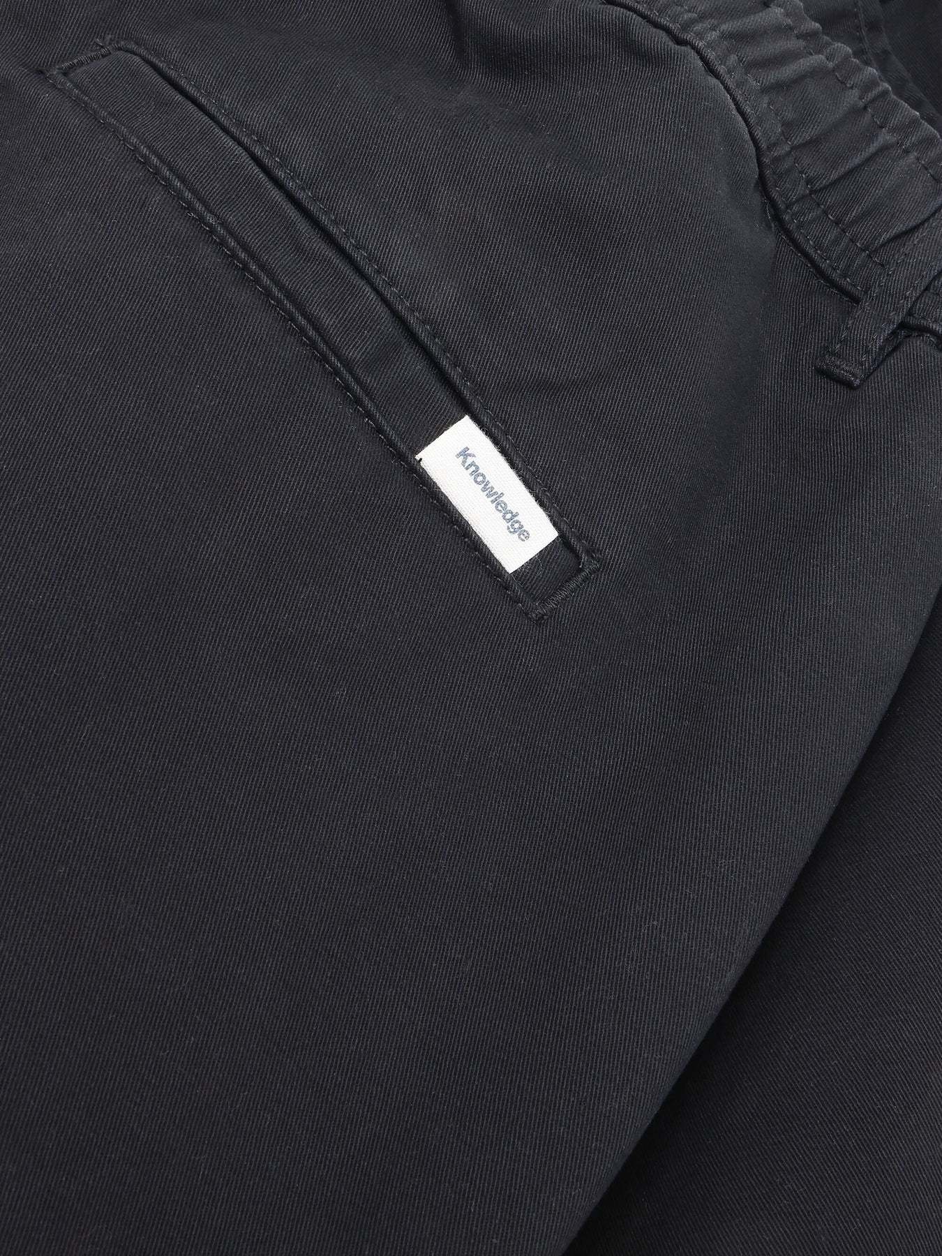 KnowledgeCotton Apparel KnowledgeCotton, Posey Wide Twill Shorts, black jet, XS