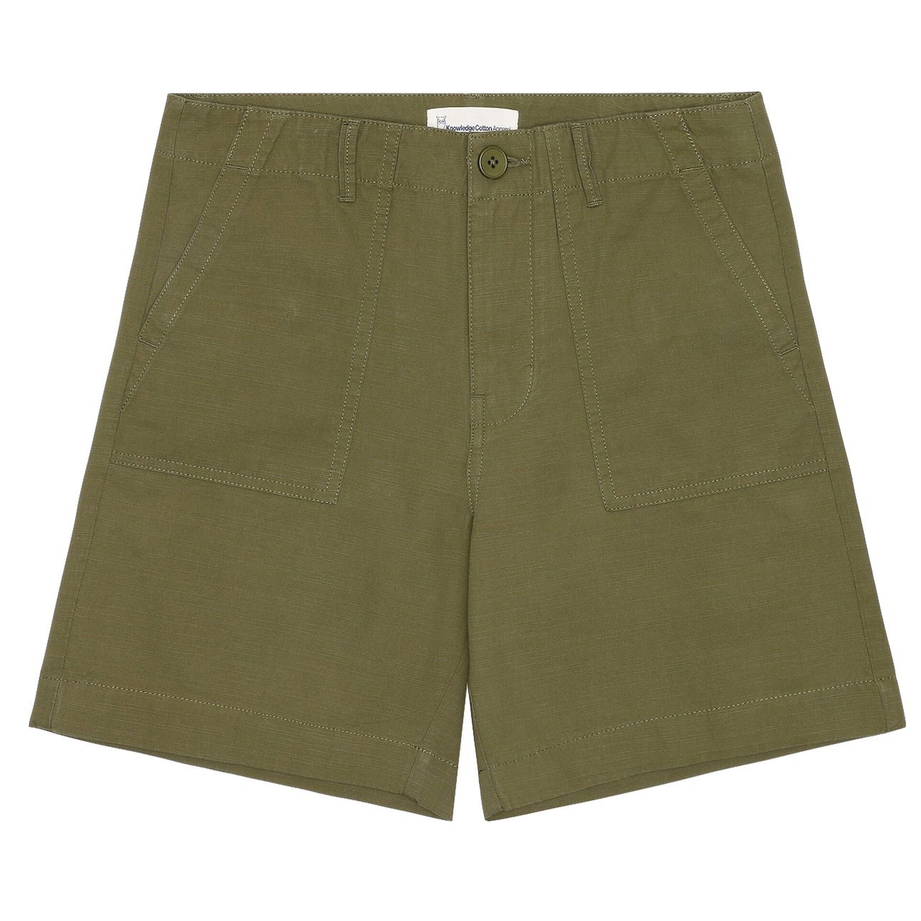 KnowledgeCotton Apparel KnowledgeCotton, Posey Wide Slub Pants, burned olive, S