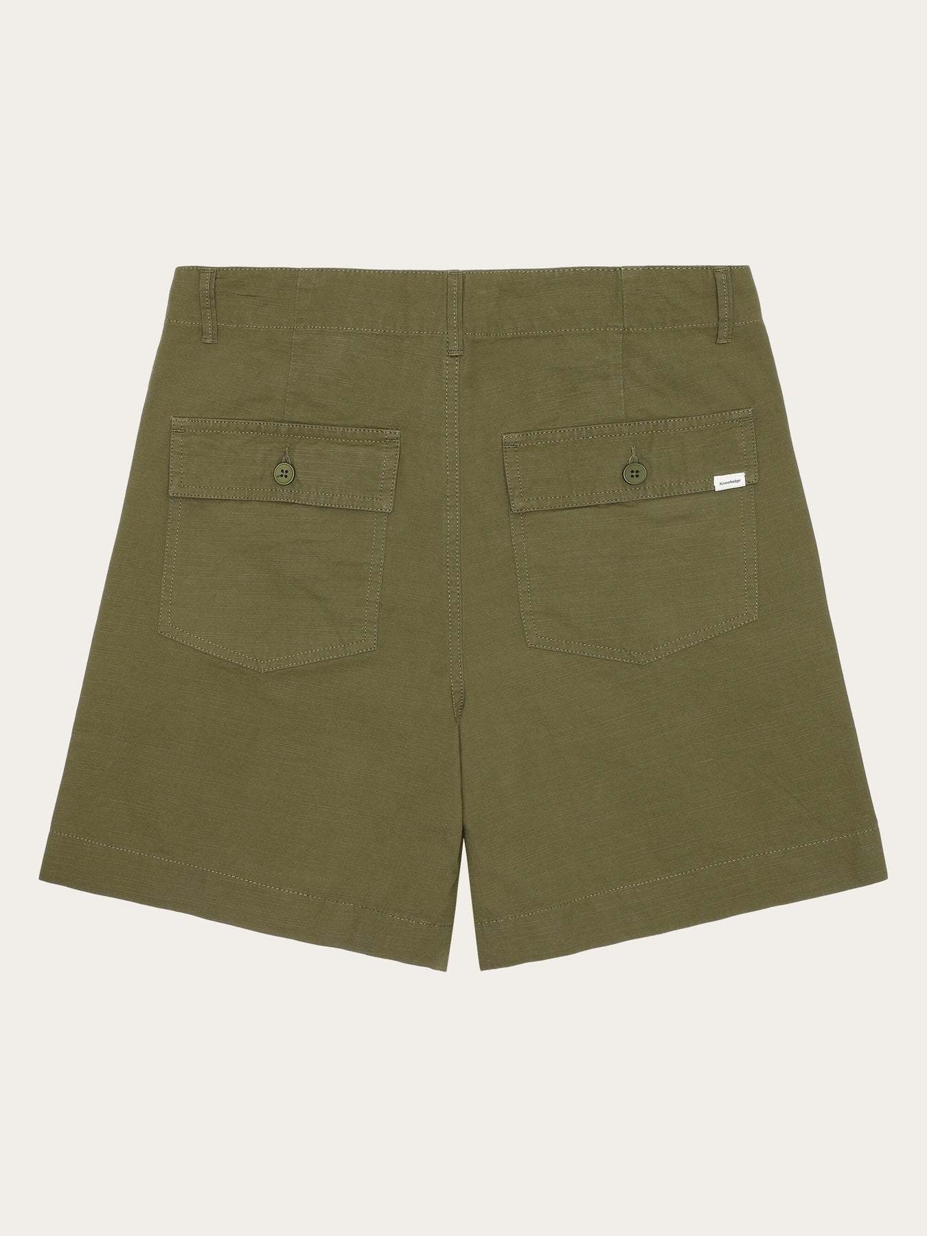 KnowledgeCotton Apparel KnowledgeCotton, Posey Wide Slub Pants, burned olive, L