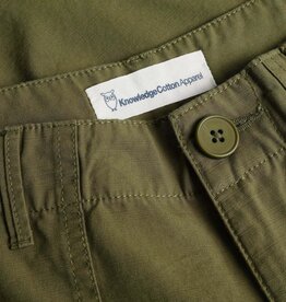 KnowledgeCotton Apparel KnowledgeCotton, Posey Wide Slub Pants, burned olive, L