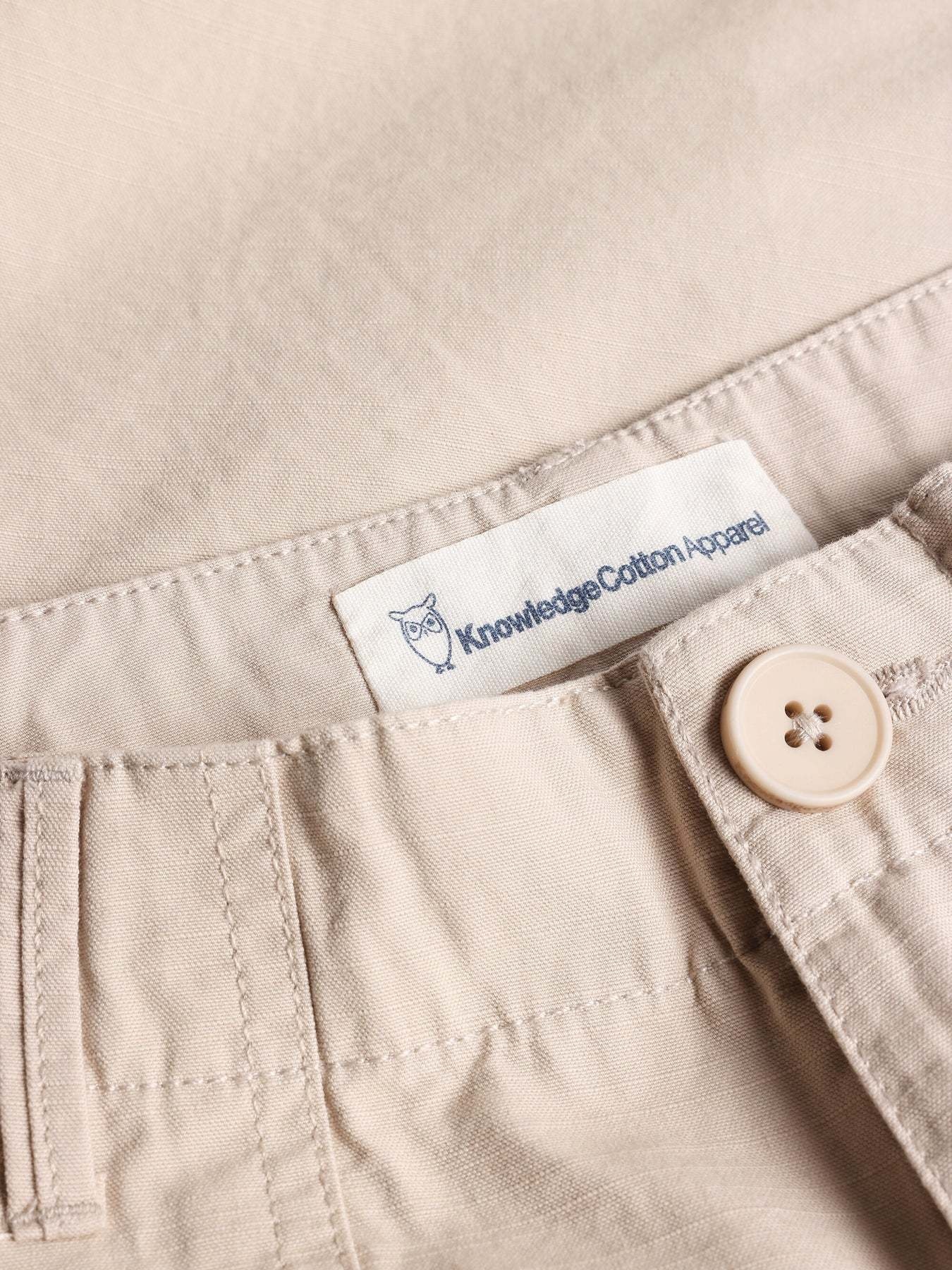 KnowledgeCotton Apparel KnowledgeCotton, Posey Wide Slub Pants, light feather grey, M