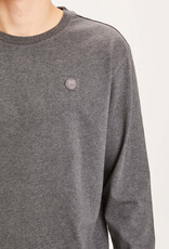 KnowledgeCotton Apparel KnowledgeCotton, Viggo badge LS, dark grey melange, S
