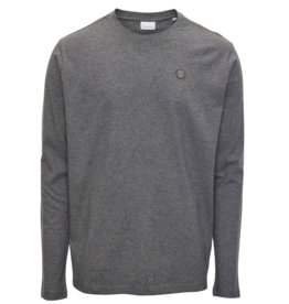 KnowledgeCotton Apparel KnowledgeCotton, Viggo badge LS, dark grey melange, L