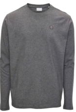 KnowledgeCotton Apparel KnowledgeCotton, Viggo badge LS, dark grey melange, XL