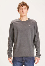 KnowledgeCotton Apparel KnowledgeCotton, Viggo badge LS, dark grey melange, XL