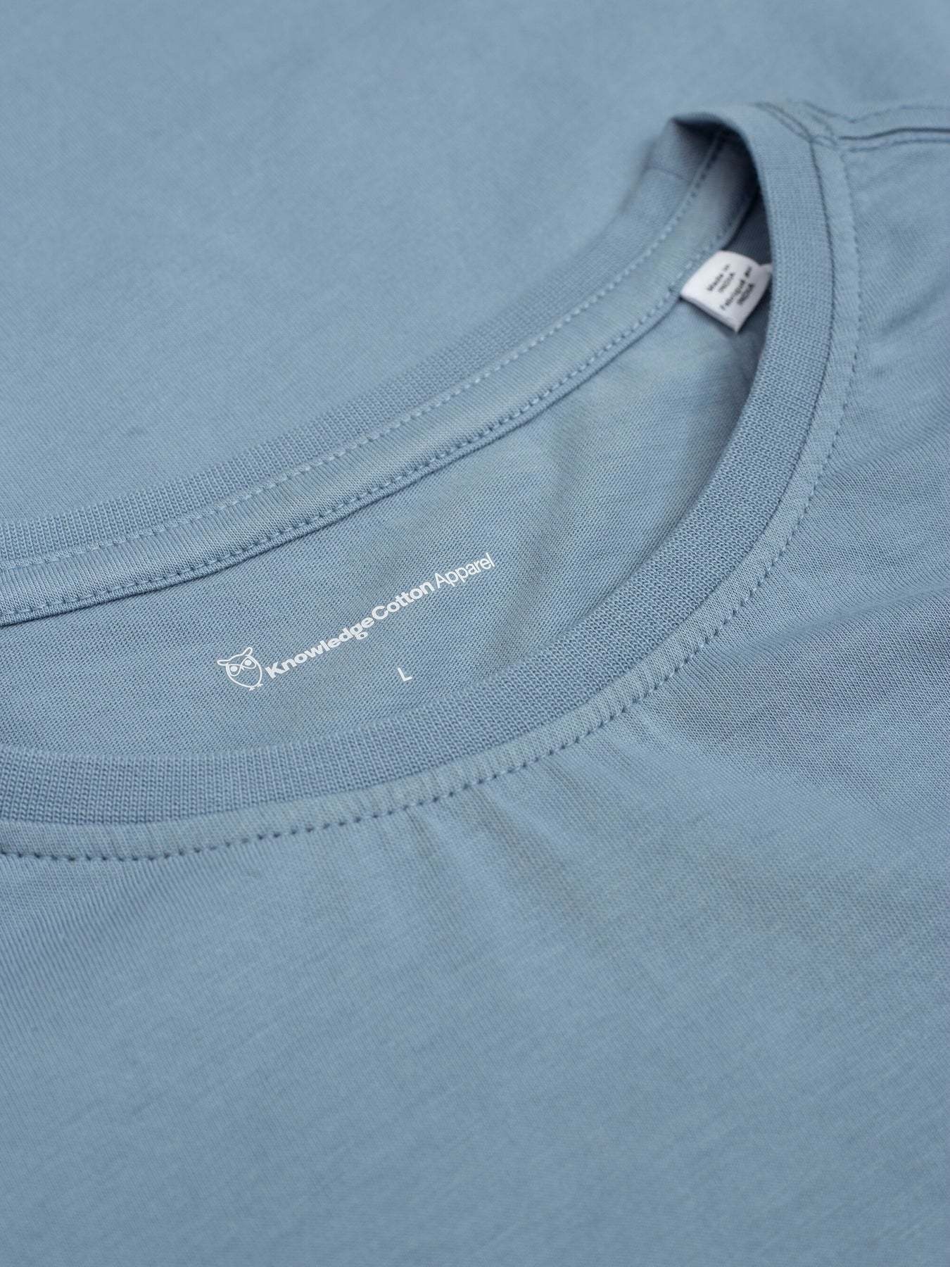 KnowledgeCotton Apparel KnowledgeCotton, Basic T-Shirt, asley blue, S