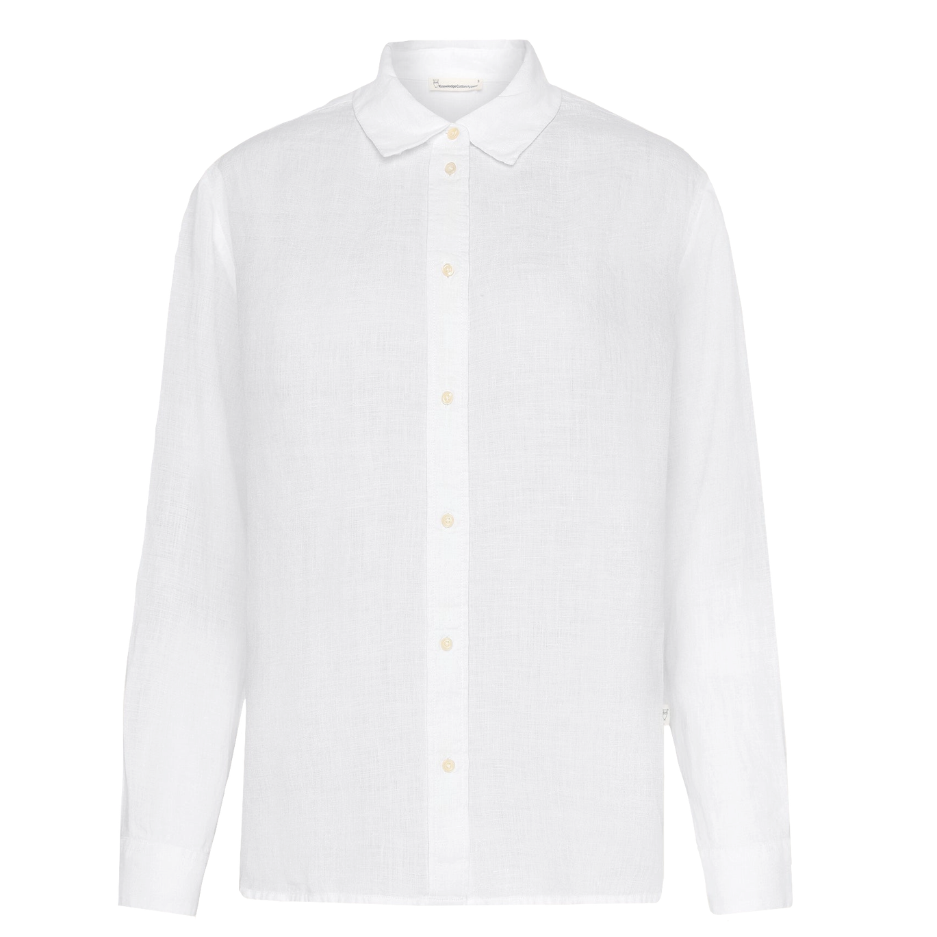 KnowledgeCotton Apparel KnowledgeCotton, Loose Linen Shirt, bright white, S