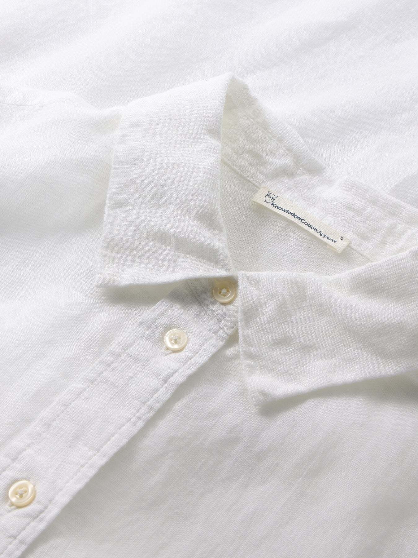 KnowledgeCotton Apparel KnowledgeCotton, Loose Linen Shirt, bright white, L