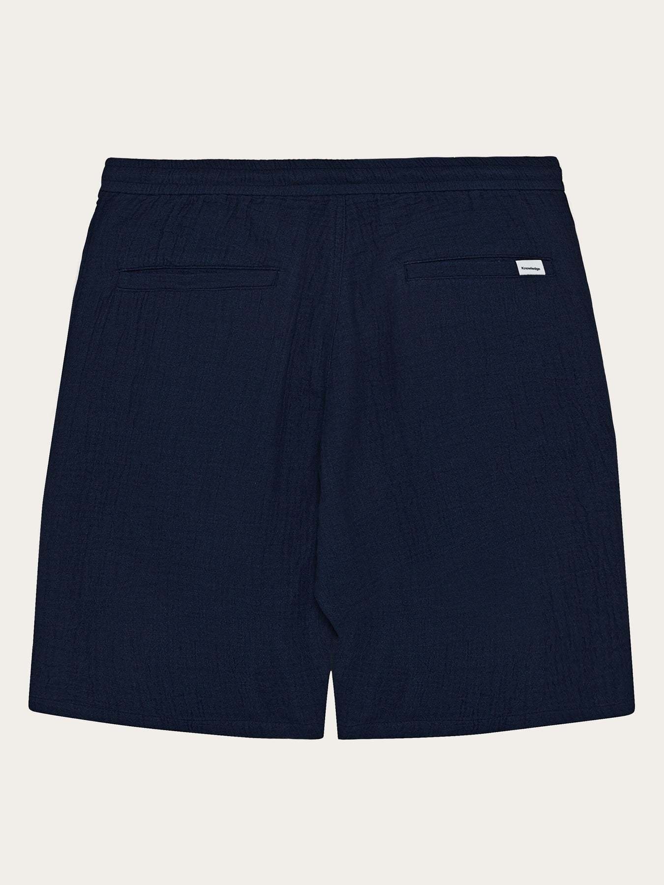 KnowledgeCotton Apparel KnowledgeCotton, Fig Loose Dobby Shorts, indigo, L