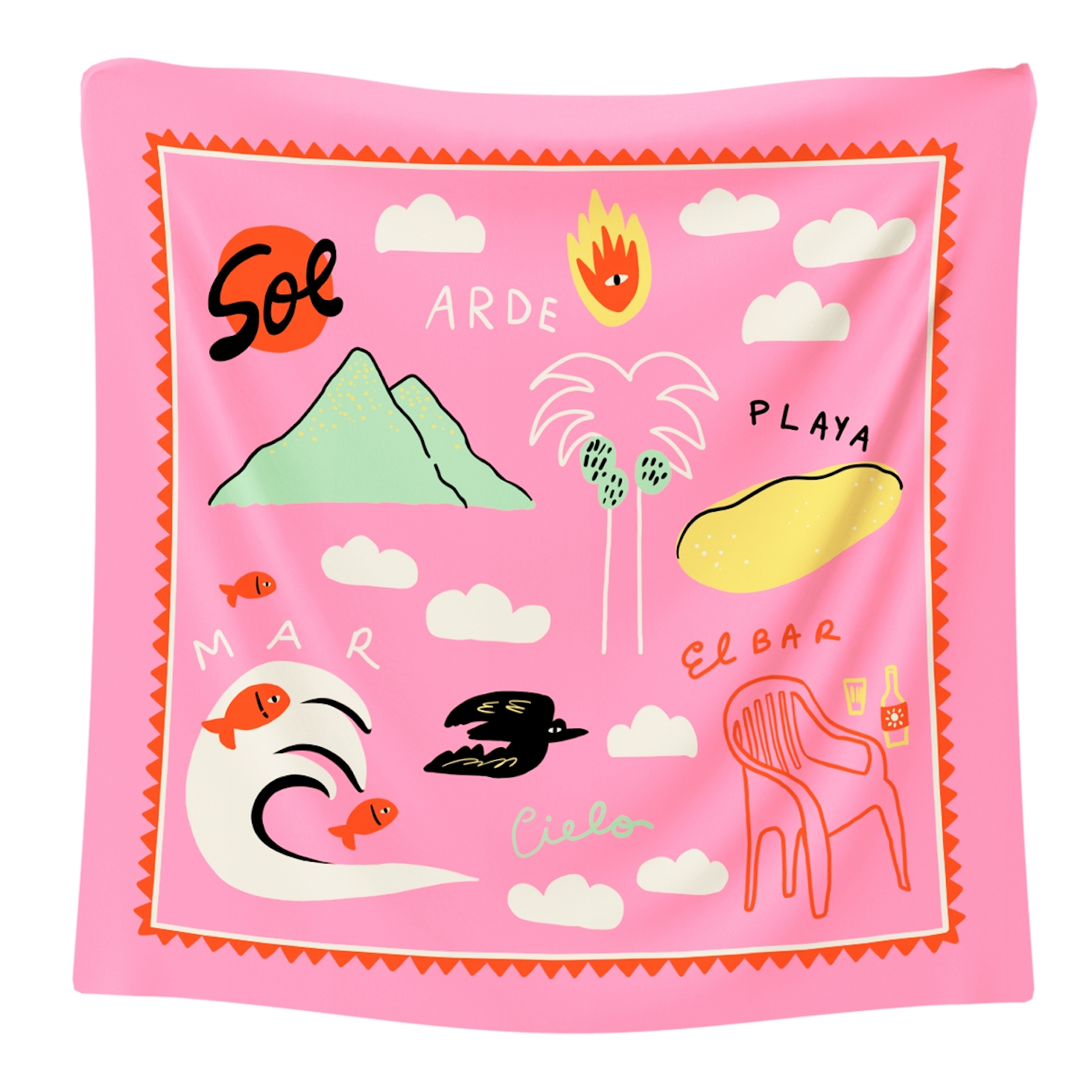 Studio Arde Studio Arde, Bandana, the summer pink