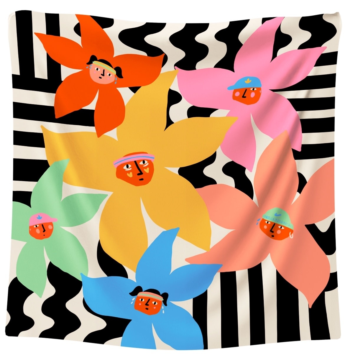 Studio Arde Studio Arde, Medium Scarf, sporty flowers