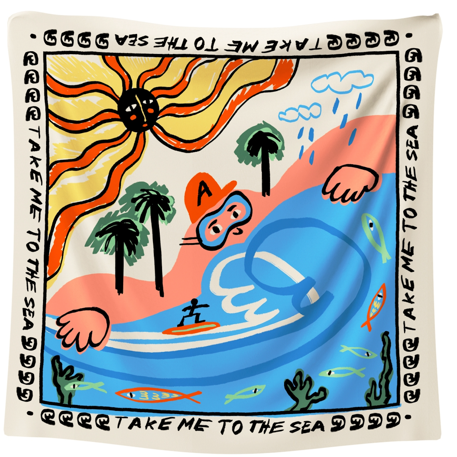 Studio Arde Studio Arde, Medium Scarf, take me to the sea
