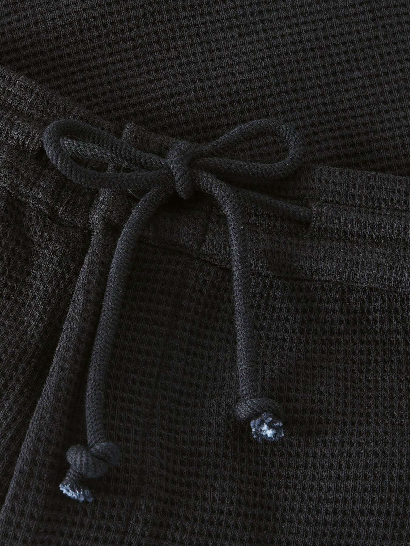 KnowledgeCotton Apparel KnowledgeCotton, Ash Waffle Shorts, black jet, L