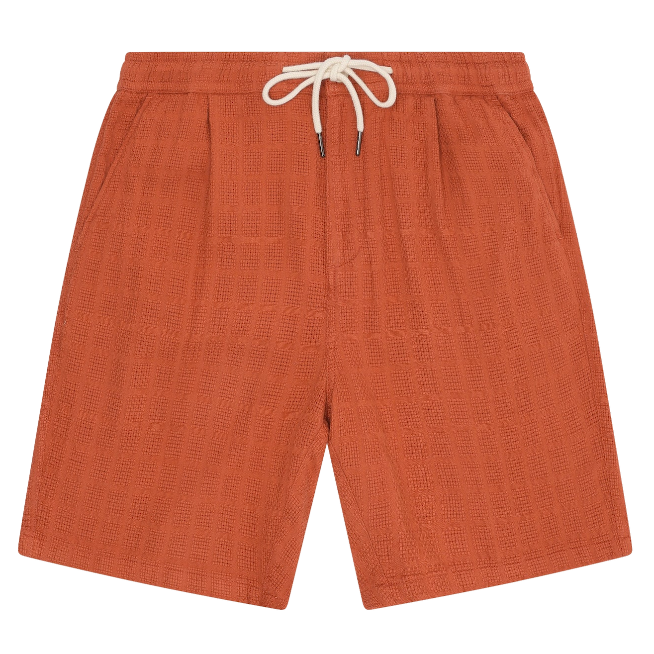 KnowledgeCotton Apparel KnowledgeCotton, Fig Loose Structure Shorts, burnt brick, XL