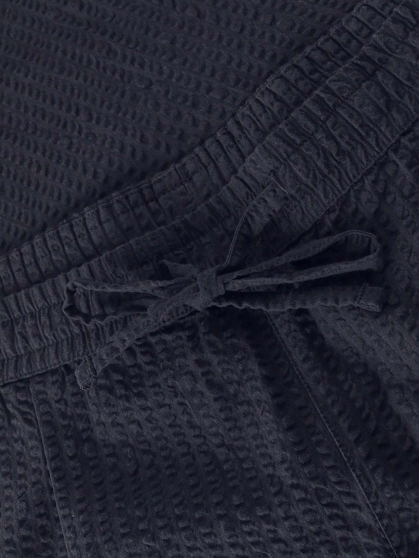 KnowledgeCotton Apparel KnowledgeCotton, Fig Loose Seersucker pants, night sky, M