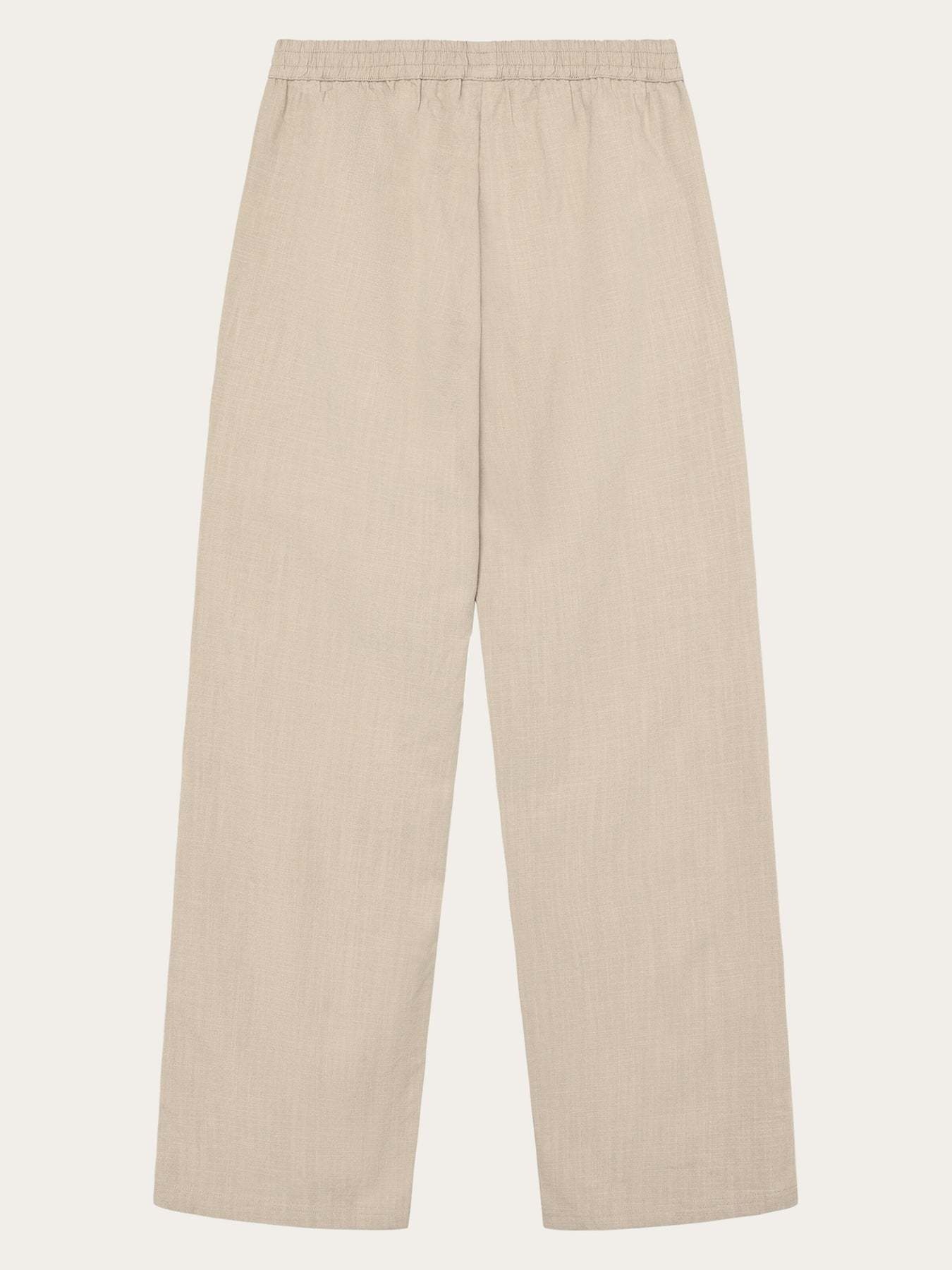 KnowledgeCotton Apparel KnowledgeCotton, Posey Wide Linen Mix Pants, light feather gray, L