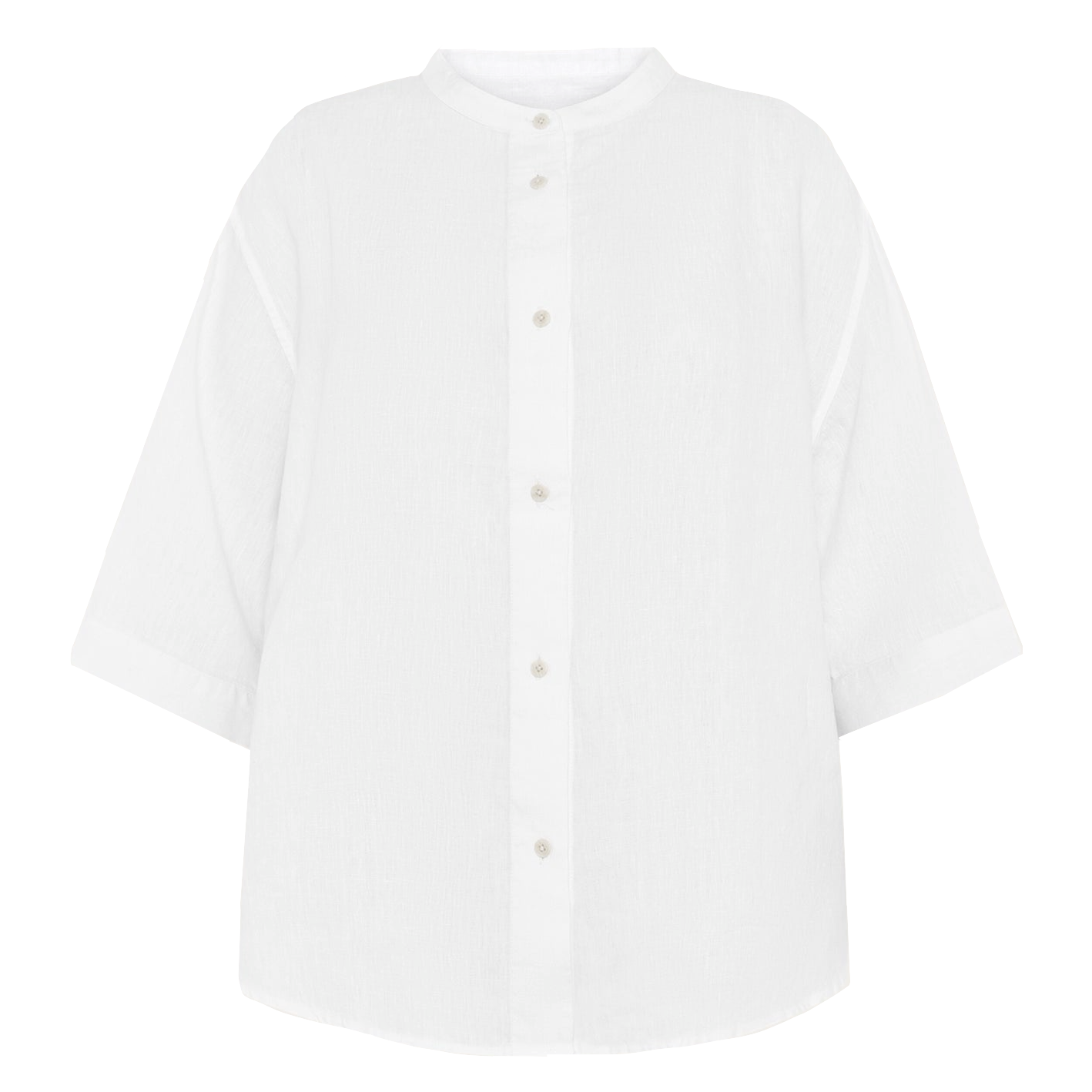 KnowledgeCotton Apparel KnowledgeCotton, Organic Linen Shirt, bright white, XS