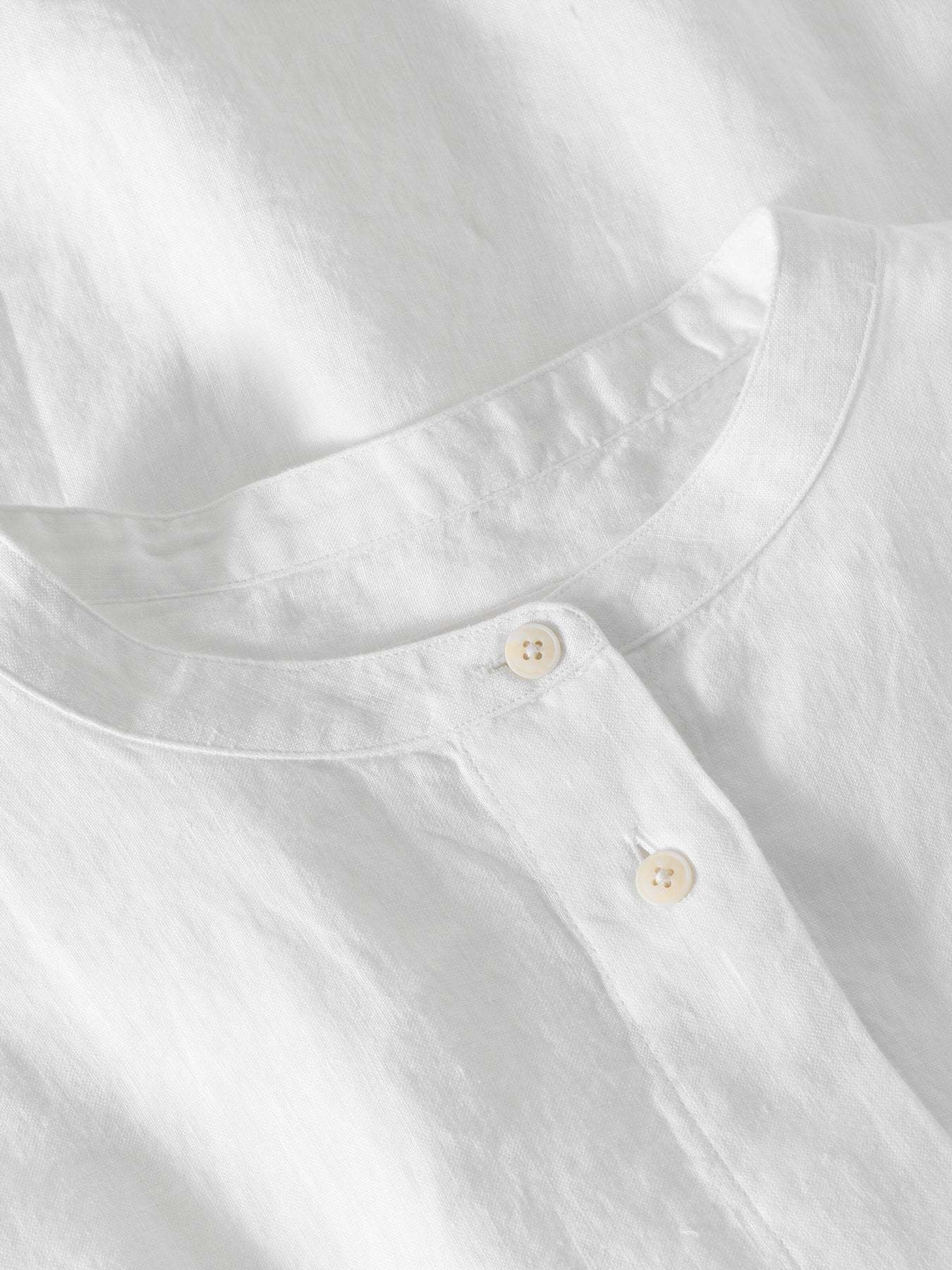 KnowledgeCotton Apparel KnowledgeCotton, Organic Linen Shirt, bright white, L