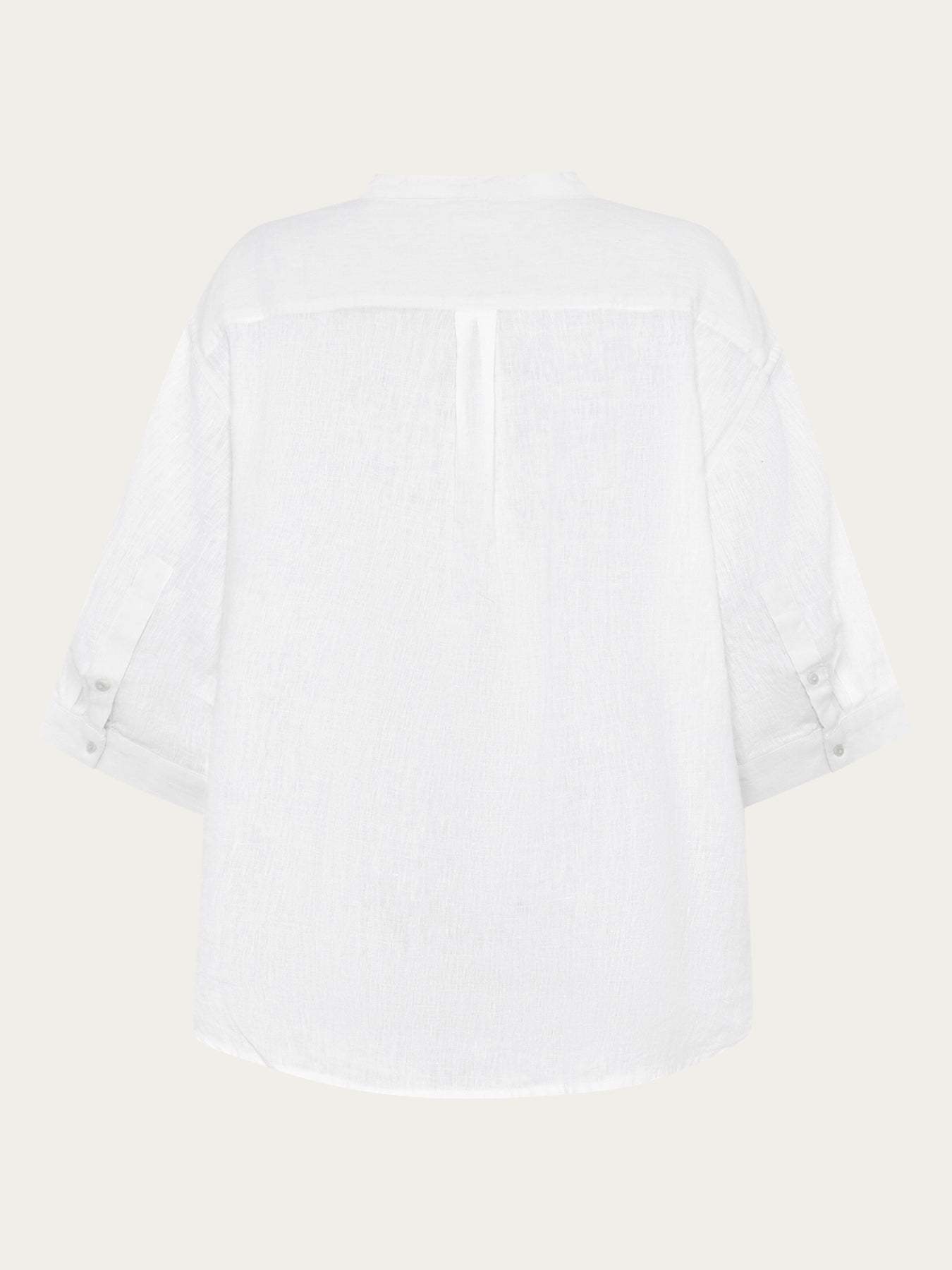 KnowledgeCotton Apparel KnowledgeCotton, Organic Linen Shirt, bright white, L