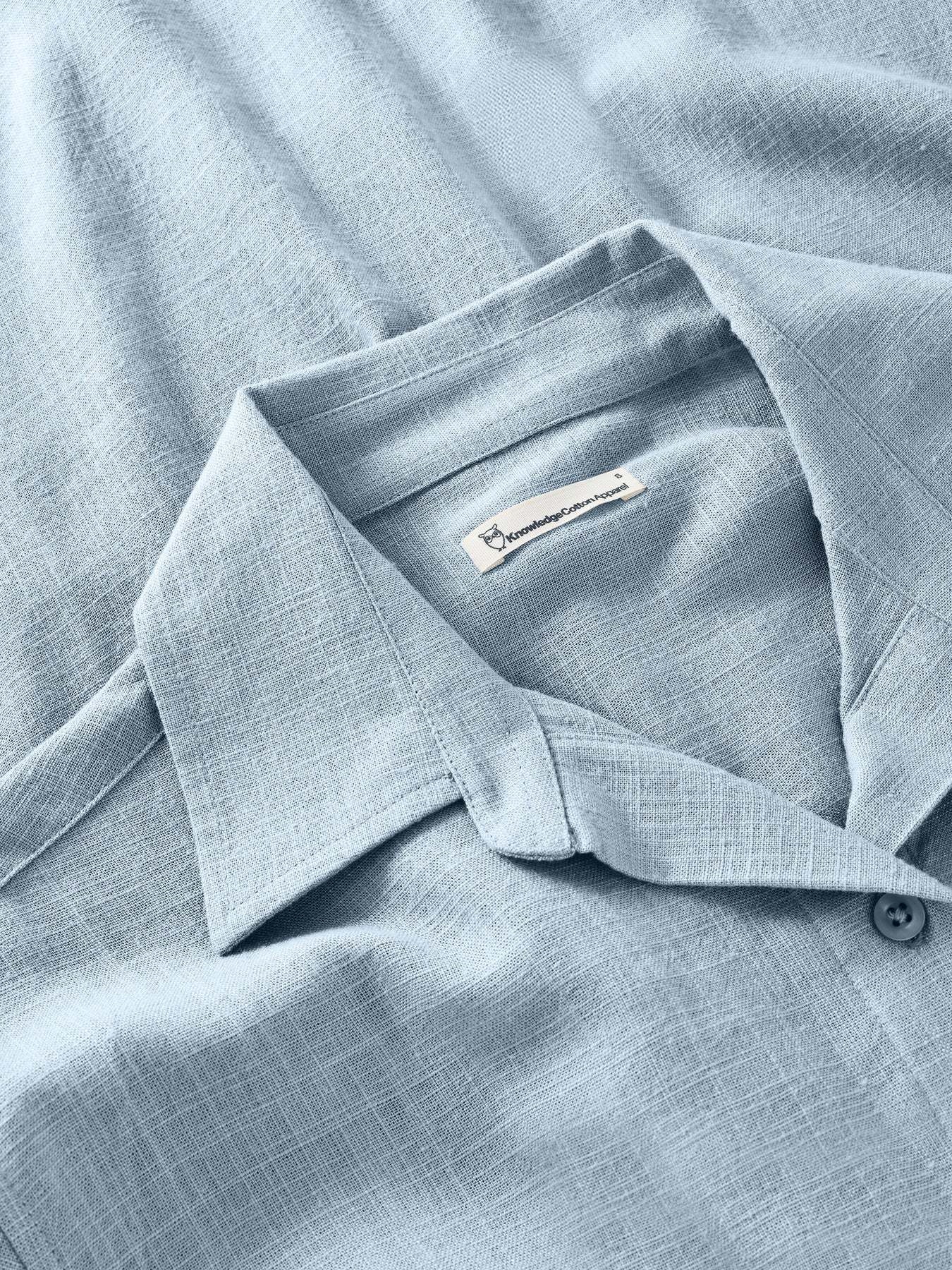 KnowledgeCotton Apparel KnowledgeCotton, Loose Linen Mix SS, skyway, XS