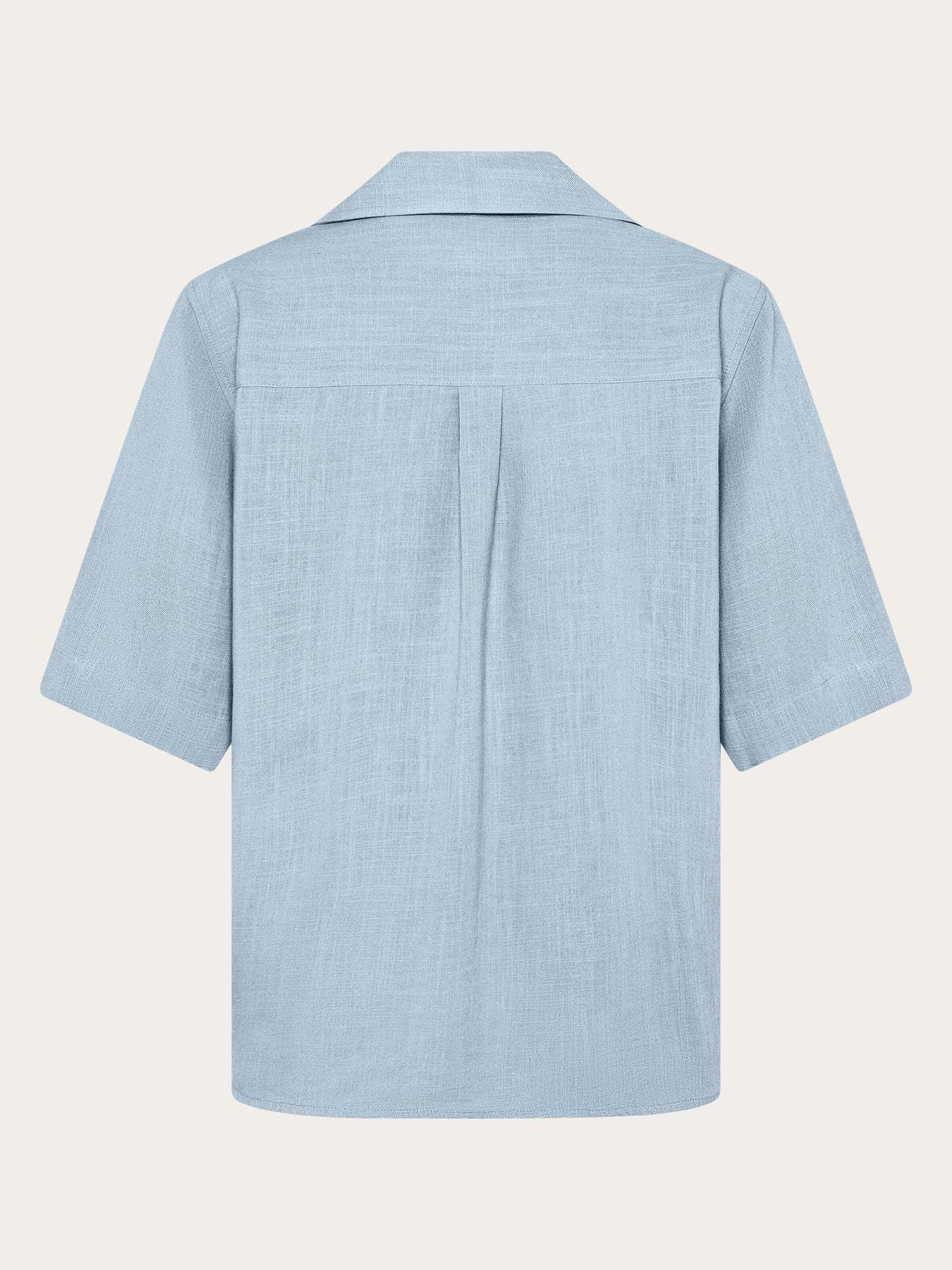 KnowledgeCotton Apparel KnowledgeCotton, Loose Linen Mix SS, skyway, S