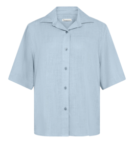 KnowledgeCotton Apparel KnowledgeCotton, Loose Linen Mix SS, skyway, M