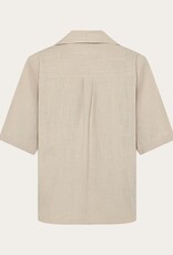 KnowledgeCotton Apparel KnowledgeCotton, Loose Linen Mix SS, light feather gray, S