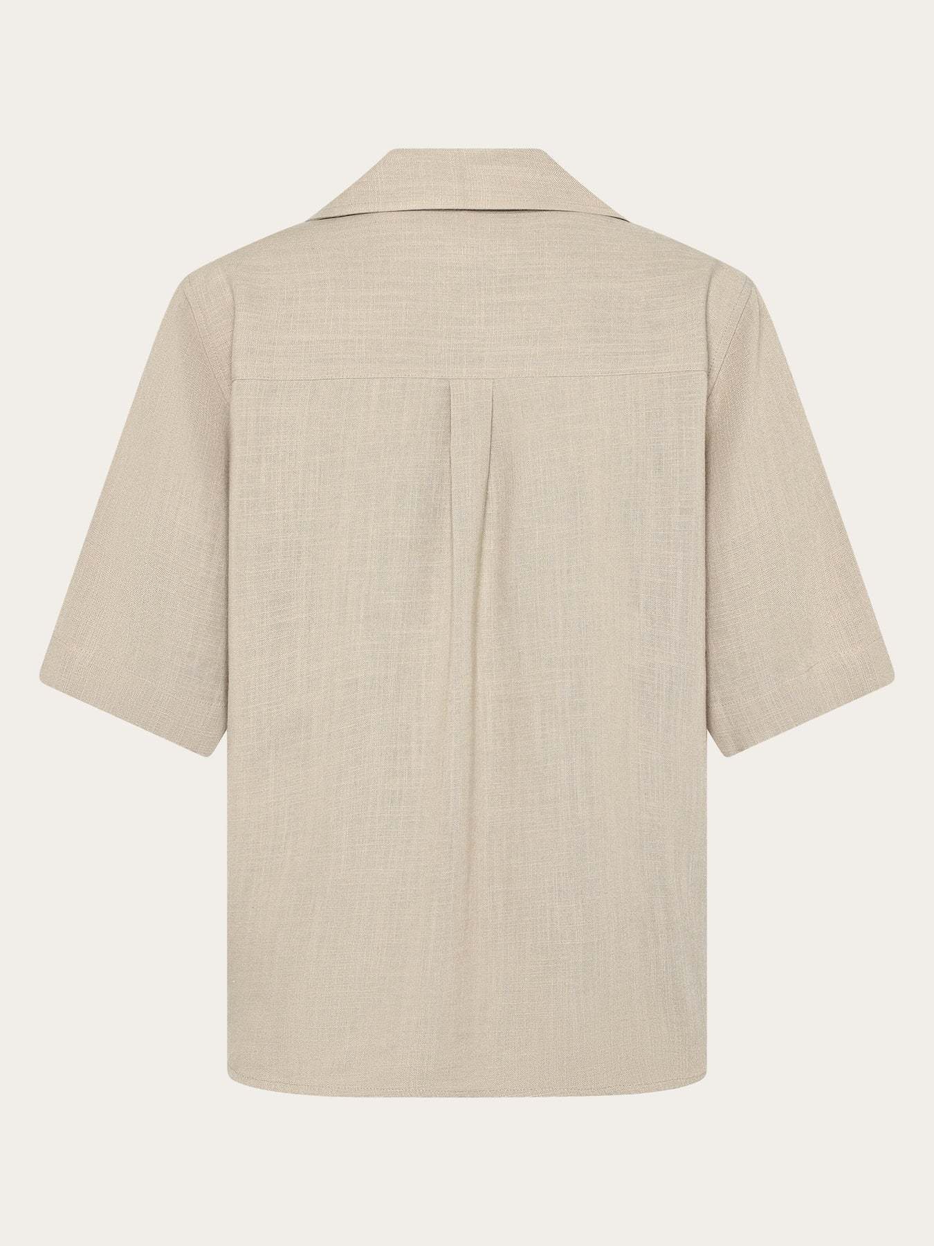 KnowledgeCotton Apparel KnowledgeCotton, Loose Linen Mix SS, light feather gray, L