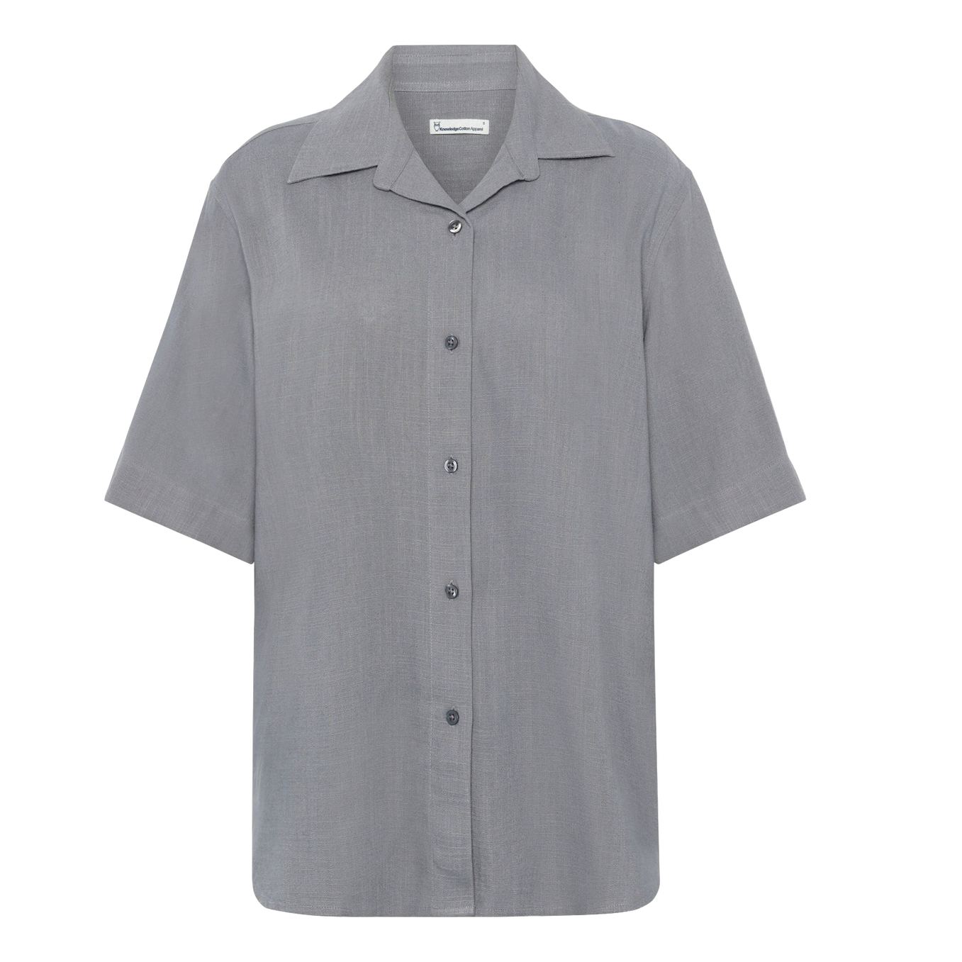 KnowledgeCotton Apparel KnowledgeCotton, Loose Linen Mix SS, ultimate grey, L