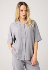 KnowledgeCotton Apparel KnowledgeCotton, Loose Linen Mix SS, ultimate grey, L