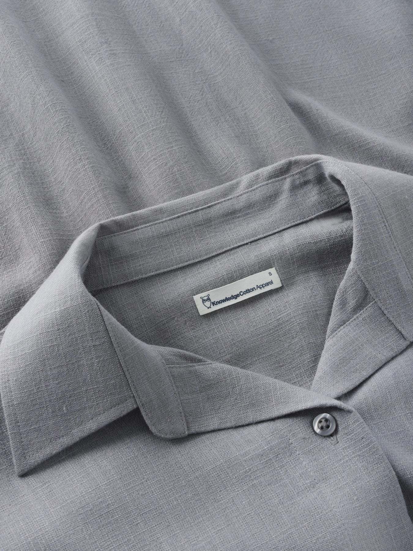 KnowledgeCotton Apparel KnowledgeCotton, Loose Linen Mix SS, ultimate grey, L