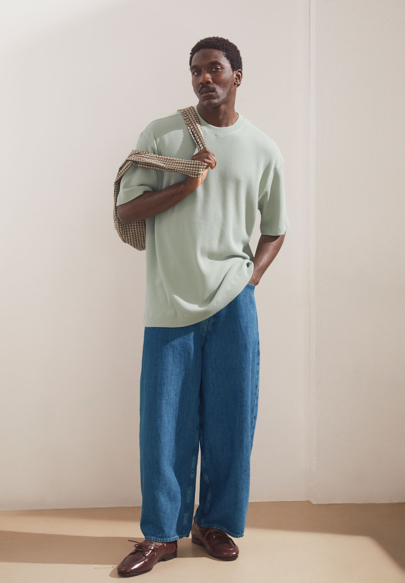 Armedangels Armedangels, Maarkos Waffle T-Shirt, foam, L